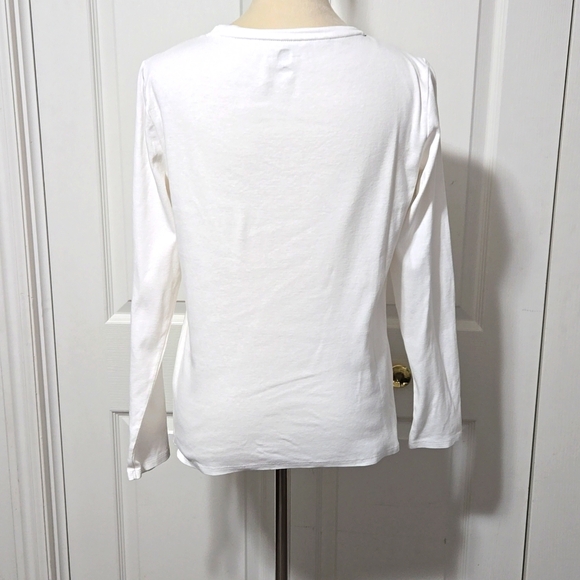 Tommy Hilfiger Women's White longsleeve. Size L. EUC - Picture 3 of 8
